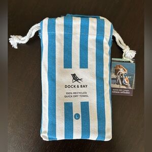 Dock & Bay Blue and White Striped Quick Dry Towel